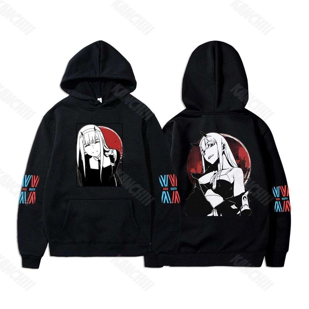 Anime Hot DARLING in the FRANXX Men Women Hoodies Zero Two Graphic Print Hooded Plus Size Sweatshirt Haruku Unisex Pullover Prt