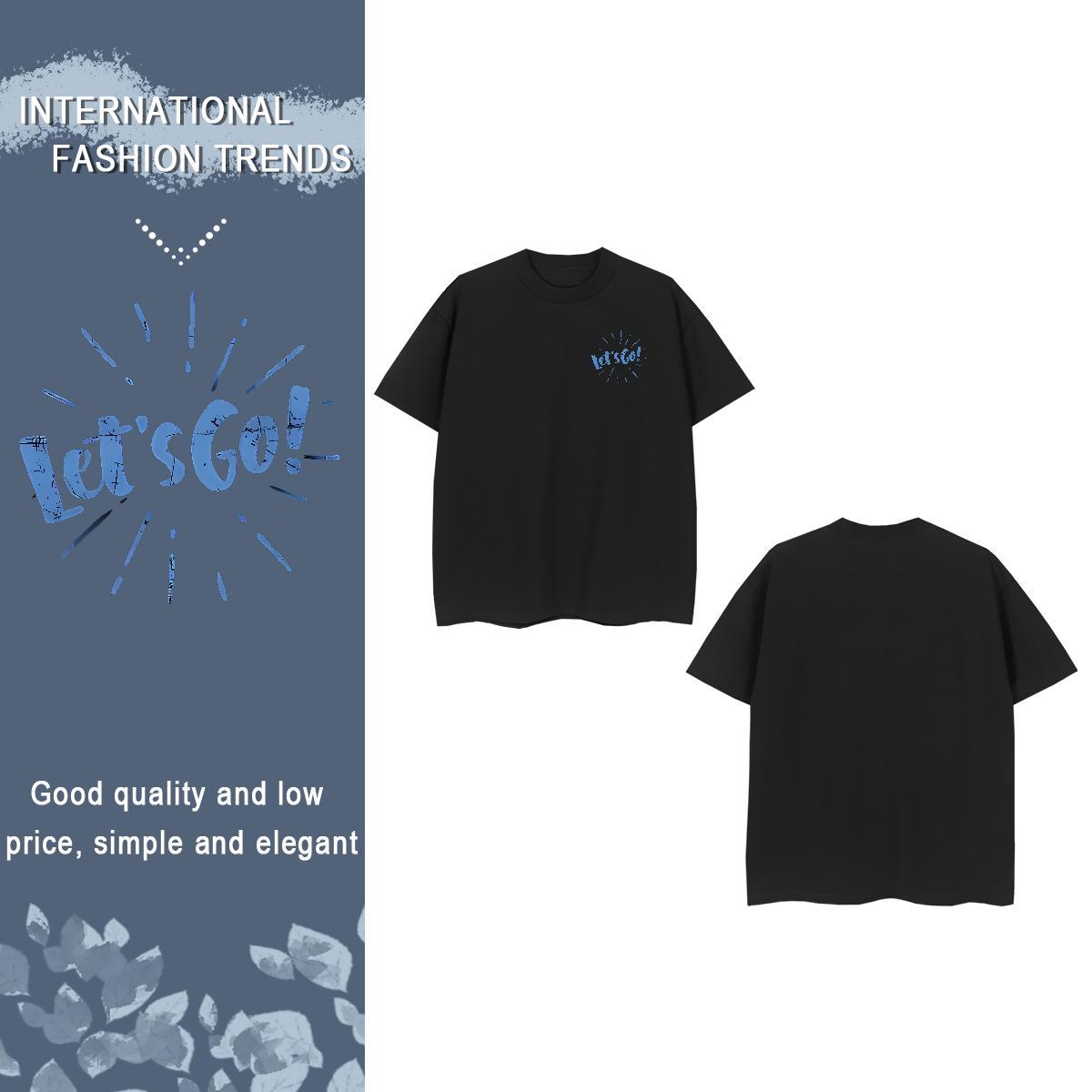High Quality letter Man T Shirts Casual Beach Men Clothes T-Shirt 230g 100% Cotton DIY Customized Round Neck Short Sleeve Custom Printing Tees