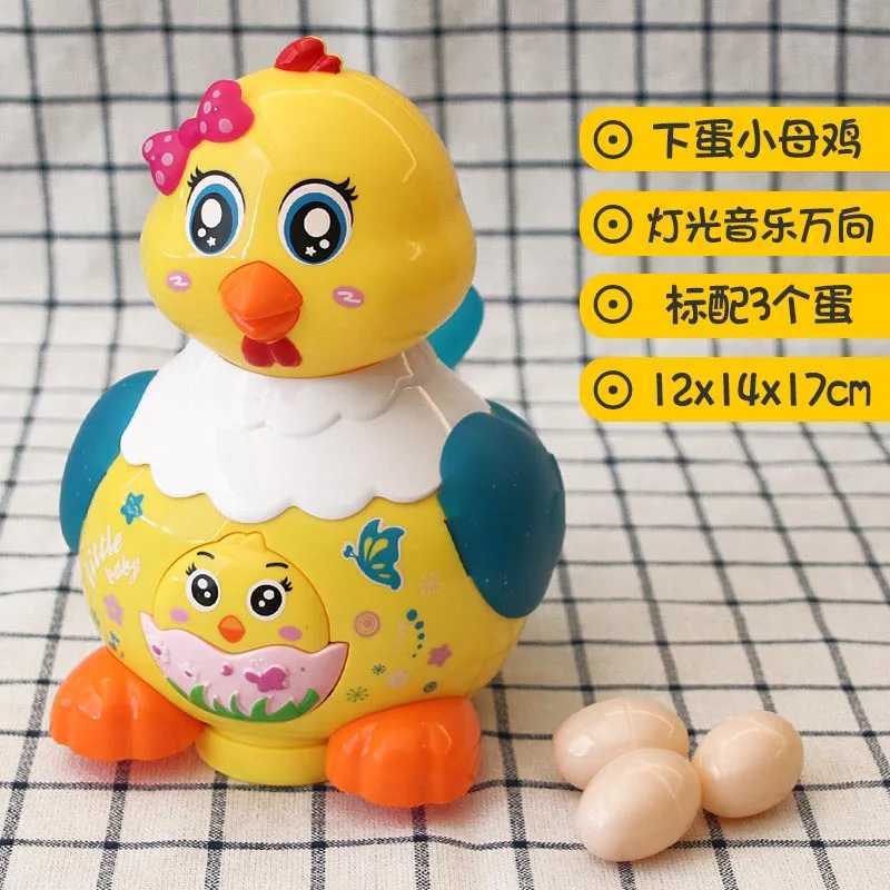 Children Simulation Little Hen Electric Toy Pets Colorful Light Universal Wheel Cute Music Will Lay Eggs Kids Educational Toys Y240814