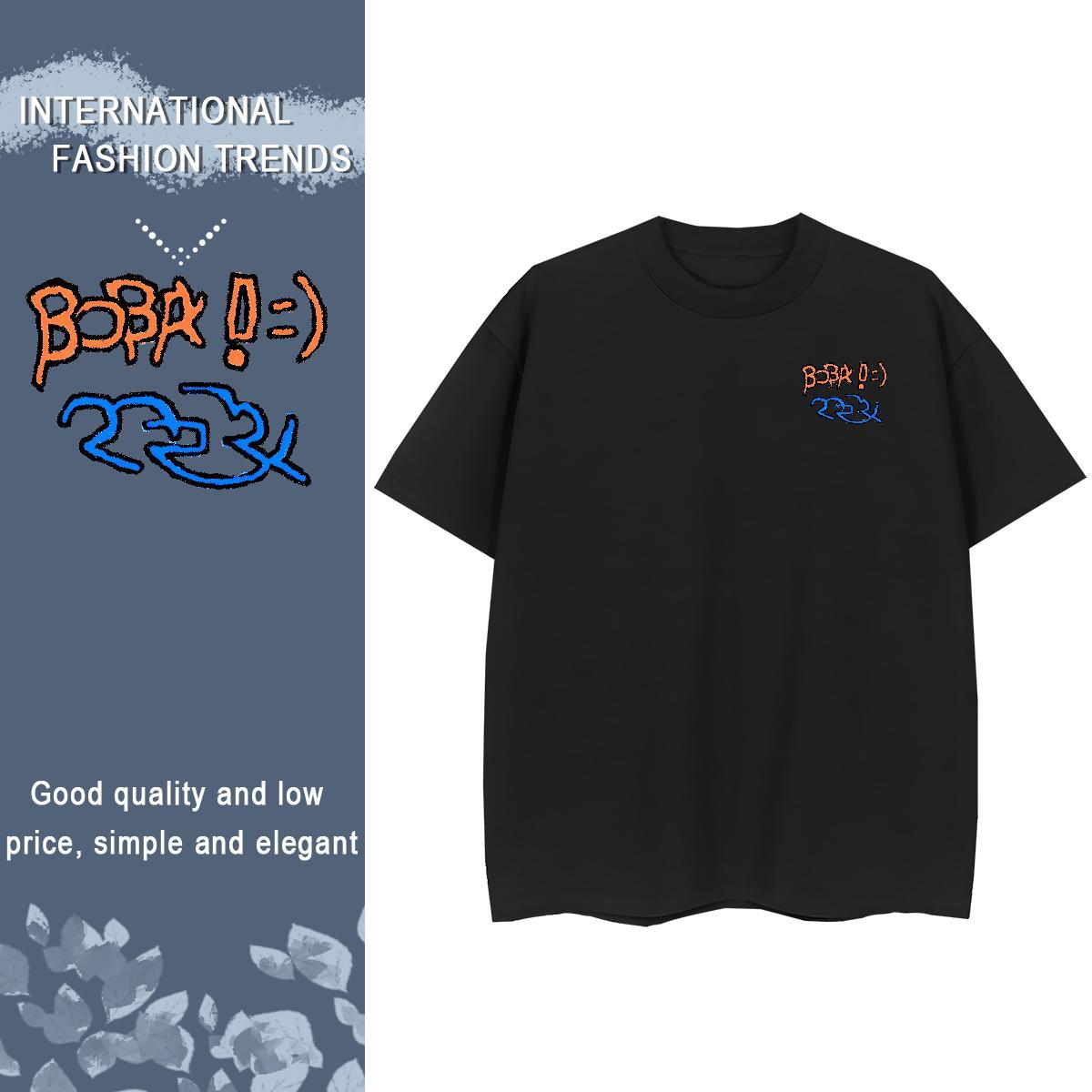 Classic letter Mens T Shirts Casual Beach Men Tshirts 230g Cotton Casual New Breathable Crew Neck Skull Tees