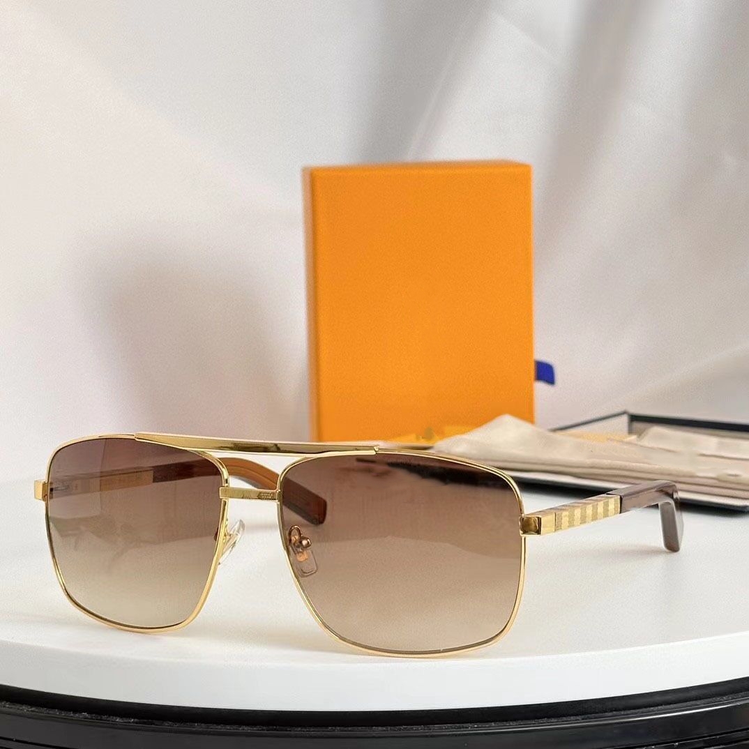 2025 Fashion Classic Attitude For Men Square Frame Designer Sunglasses Unisex UV400 Protection Gold Plated Glasses Frames Eyewear Lunettes