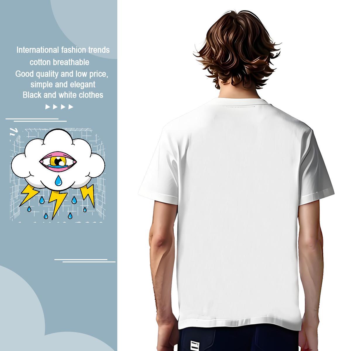 T-Shirts 230g Cotton eyes Hip Hop Street Breathable Short Sleeve Oversized 4XL Men Tees Designer Cool Top Tees