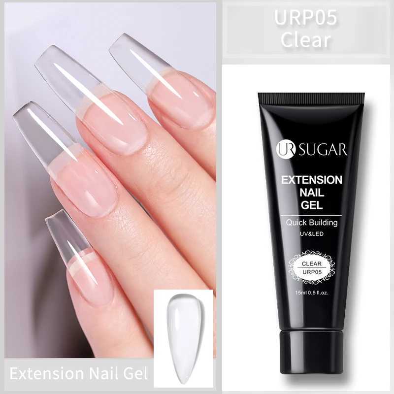 UR SUGAR 15ml Extension Nail Gel Acrylic Nail Reflective Glitter Sequins Effect Soak Off UV Extend Gel For Nail ExtensionsM240814
