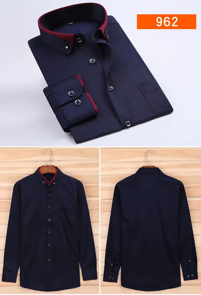 arrival Spring commercial easy care shirt male oversize long-sleeve fashion formal high quality plus size M-7XL8XL9XL 240814