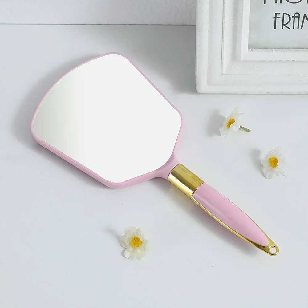 Retro handheld makeup mirror with handheld makeup mirror irregular salon makeup table compact mirror suitable for dental home cosmetics W240813