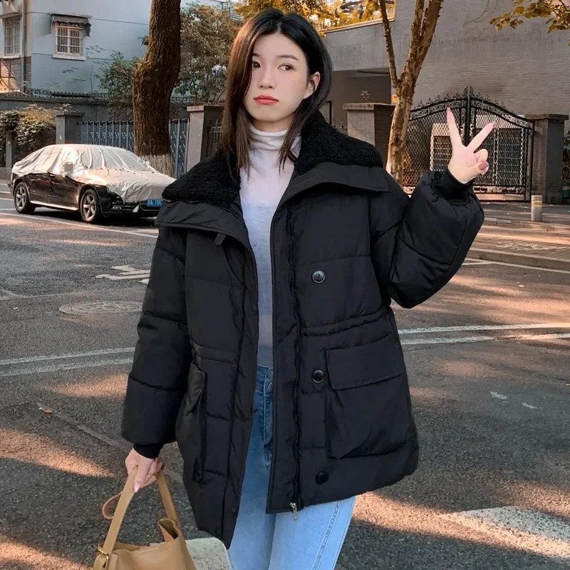 Winter Coat Women Parkas Snow Wear Coat Fashion Warm Female Cotton Padded Jackets Loose Puffer Parka Outerwear 240813
