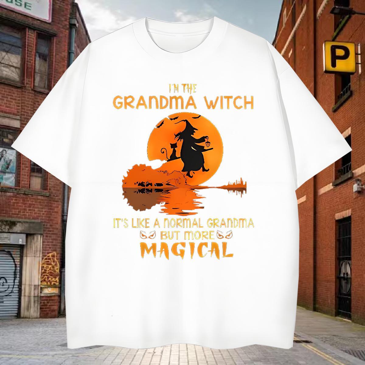 Loose T-Shirts witch Short Sleeve Soft Casual Oversized 230g Pure Cotton Tshirts DIY Polos