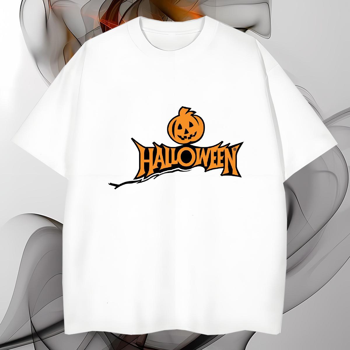 Popular Mens T Shirts pumpkin Crew Neck Breathable Outdoor DIY Logo Oversized 230g Pure Cotton Tshirts Classic Clothes