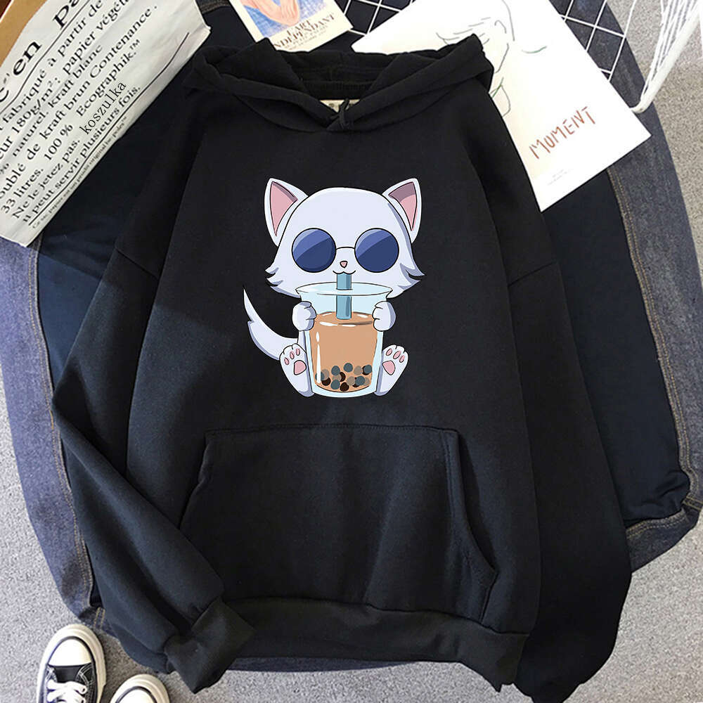 Bubble Kawaii Tea Satoru Gojo Cat Women Unisex Jujutsu Kaisen Hoodies Sweatshirts Manga Anime Cartoon Plus Size Hoodie