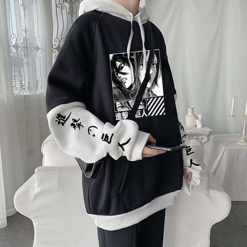 Hot Anime Attack On Titan Plus Size Hoodie Ackerman Mikasa Graphic Printed Hooded Men Women Sweatshirts Haruku Warm Streetwear