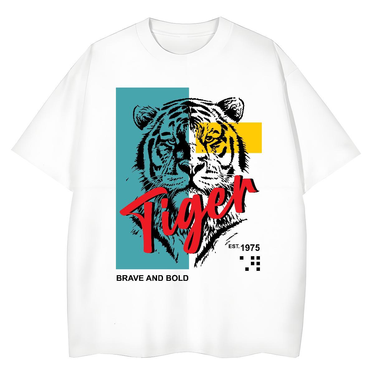 Cool Design Men Clothes T-Shirt High Street Hip Hop 230g Cotton DIY Printed Short Sleeve O-Neck T Shirt For Man Brand Wear