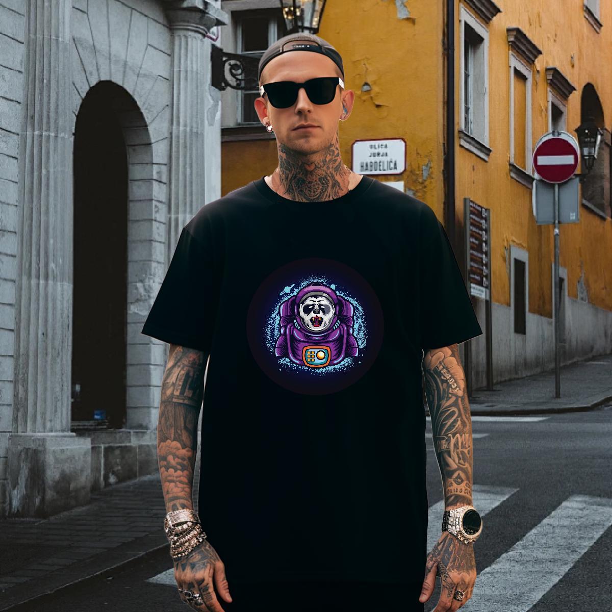 T Shirt For Man 230g Cotton universe Sport Breathable Short Sleeve Custom Printing Men Tshirts 2024 Soft Wear
