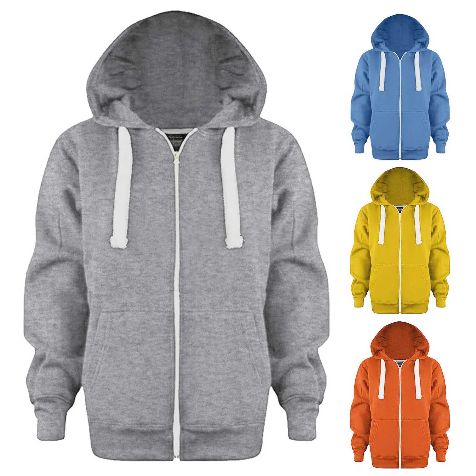 Kids Boys Girls Autumn Sports Zip-Up Hoodies Solid Color Long Sleeves Coat Drawstring Warm Sweatshirts Roupa Infantil MeninaY240814