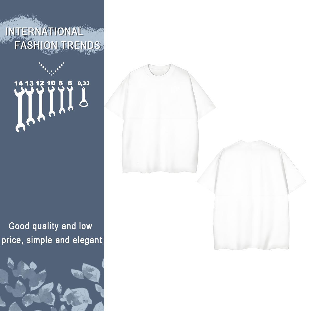 Popular logo Men T Shirts Beach Tshirts 230g Pure Cotton DIY Customized Round Neck Short Sleeve Custom Anime Clothes