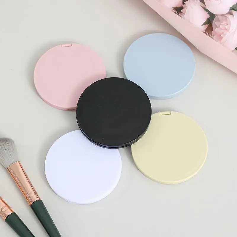 Wholesale of high-end circular folding small mirrors portable pockets flip mirrors mini double-sided makeup handheld mirrors W240813