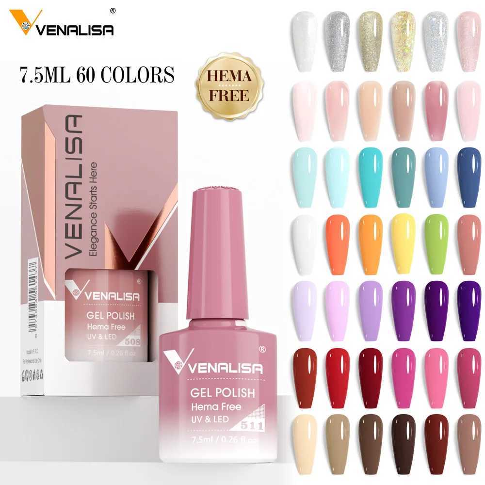 Venalisa HEMA FREE Nail Gel Polish Glitter Gorgeous Full Coverage Soak Off UV LED French Nail Jelly Nude Pink Collection 7.5mlM240814