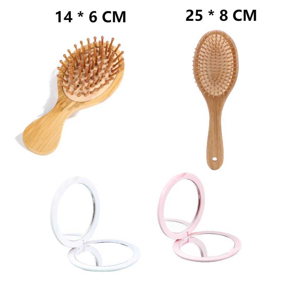 Bamboo massage hair brush anti-static air cushion to reduce hair loss hair care styling combing hair accessories W240813