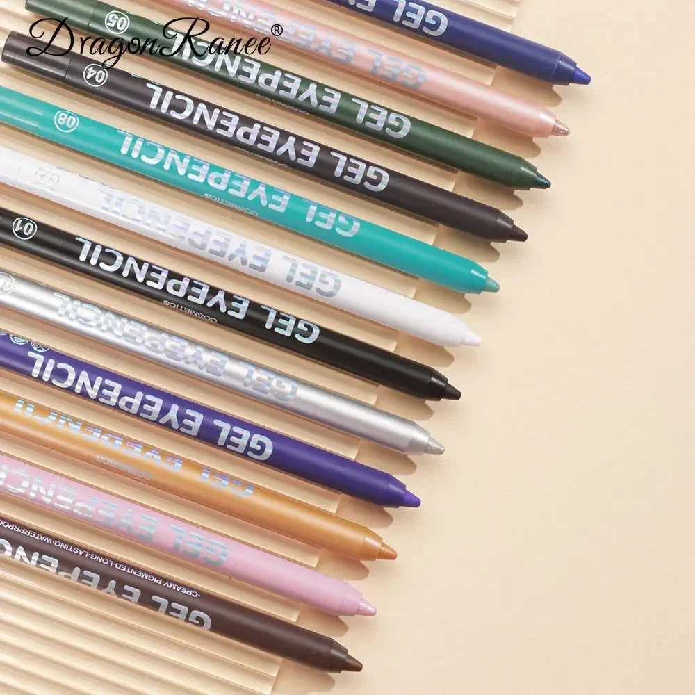 12 Colors Pearlescent Glue Eyeliner Pen Multi-Color Waterproof Is Not Easy To Dizzy Stain Extremely Fine Rotating Eyeshadow Pen Y240813
