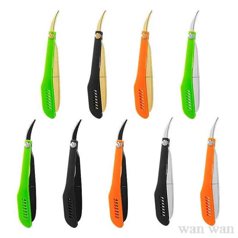 Feather Razor Holder Manual Folding Shaver Barber Shop Beard Trimmer Hair Cutting And Shaving Tools Security Blade Mens GiftM240814