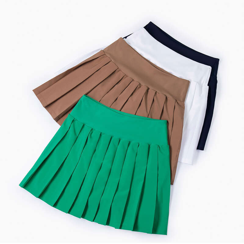 Women Tennis Pleated Summer Yoga Sports Mini Pant Girl High Waist Golf Badminton Skort Shorts Under The Skirt Pocket