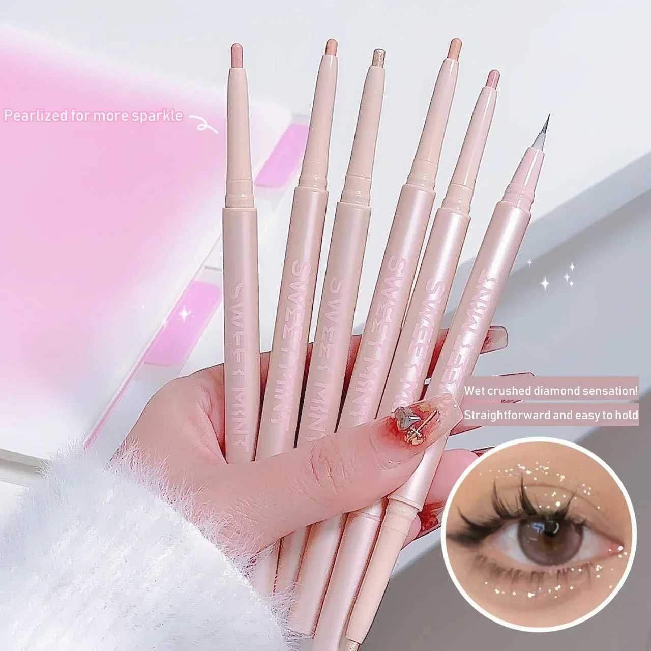 Double-ended Lying Silkworm Pencil Natural Non-smudge 2-in-1 Highlighting Eyeshadow Pen Waterproof Liquid Lower Eyelid Liner Pen Y240813