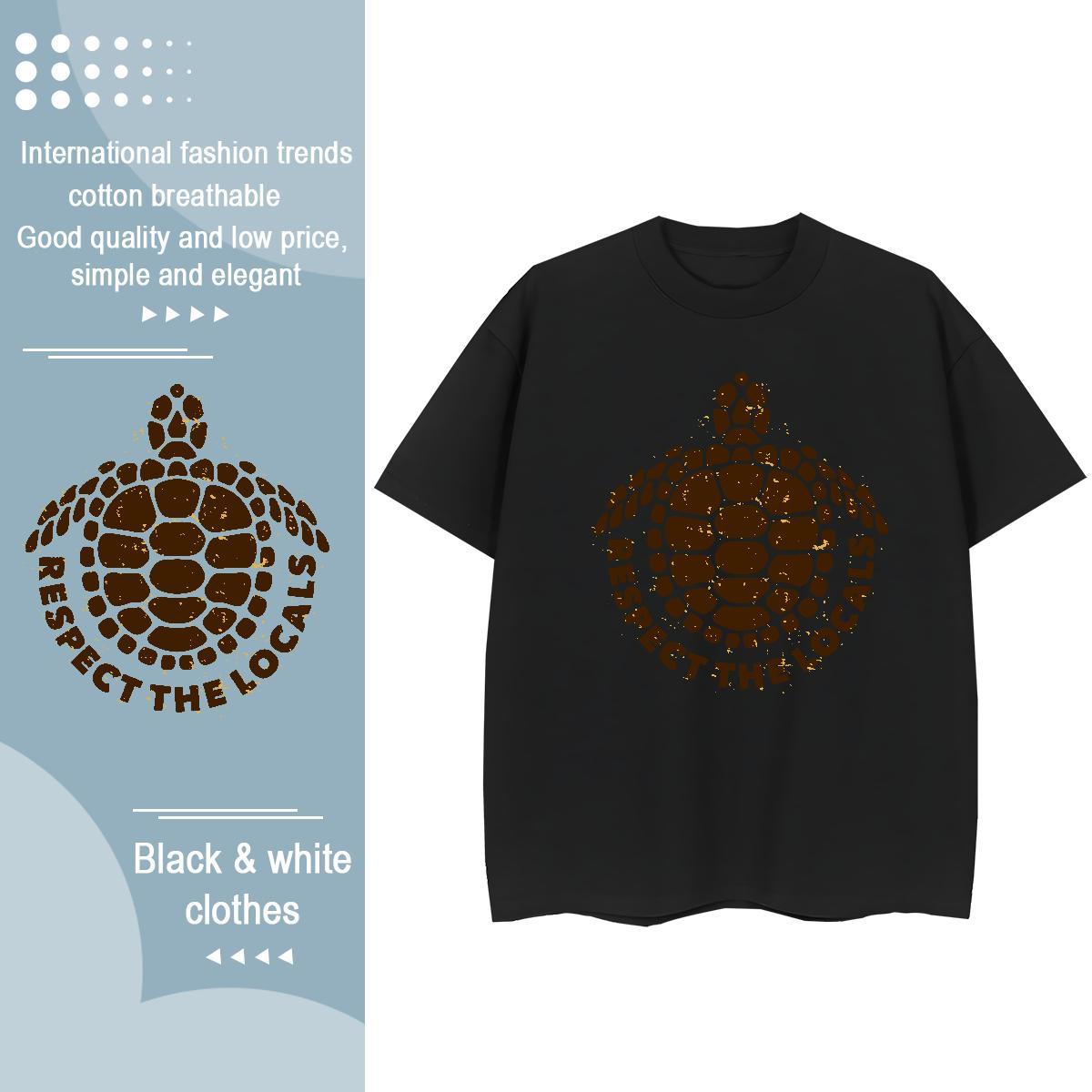 Cool Design Man T Shirts tortoise Breathable Short Sleeve Outdoor Anime Print 100% Cotton 230g Men Tshirts Casual New Clothes