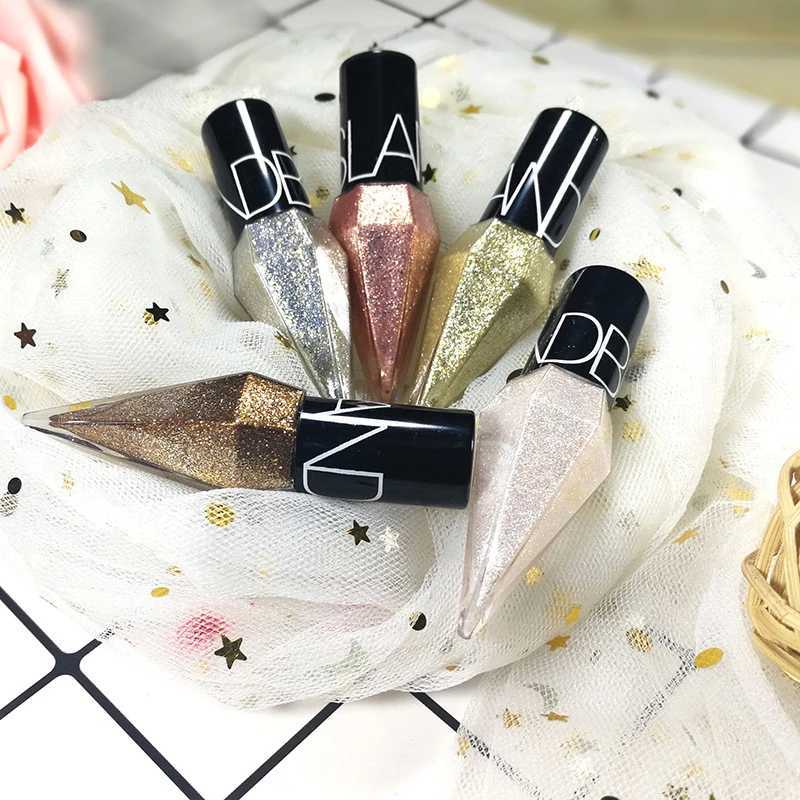 New Professional Shiny Eye Liners Cosmetics for Women Pigment Silver Rose Gold Color Liquid Glitter Eyeliner Cheap Makeup Y240813
