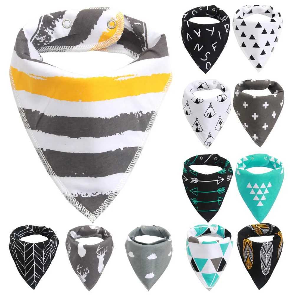 Bibs Burp Cloths NEW Style Baby Bibs Bandana Black Triangle Bib For Girls Boys Toddler Infant Feeding Cotton Saliva Towel Scarf Baberos DS29L4812