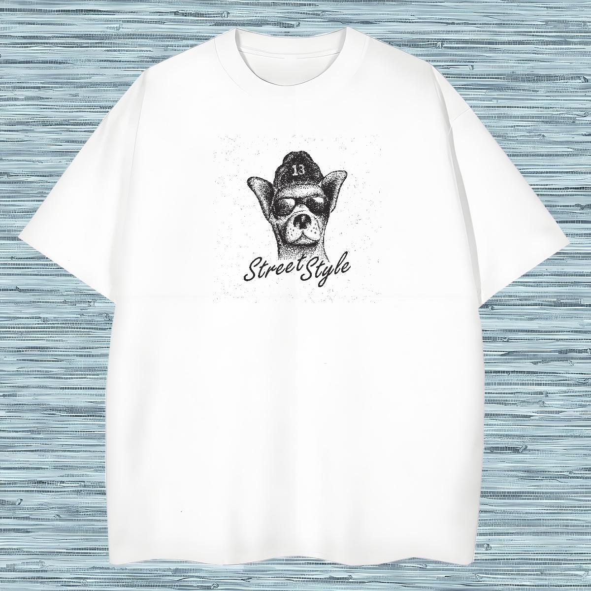 Designer Mens T Shirts dog Breathable Short Sleeve Casual Custom Anime 100% Cotton 230g Men Clothes T-Shirt Designer Fashion Top Tees