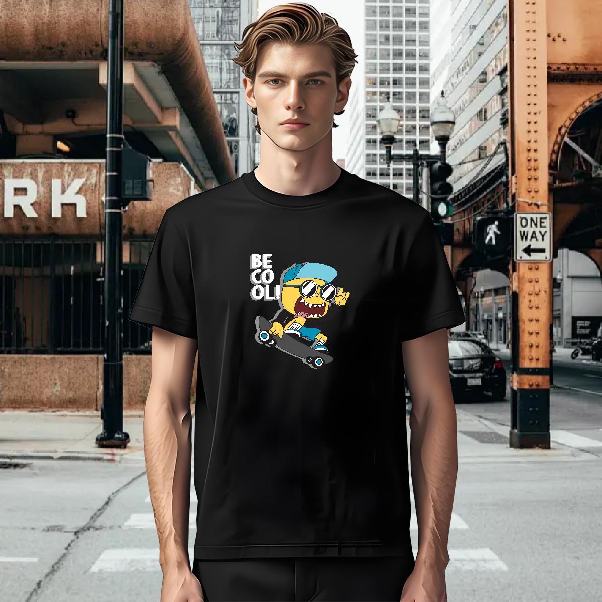 T shirt 100% Cotton 230g role Anime Printing Street Breathable Soft Cartoon Printing L-4XL Couples T Shirts Fashion Comfortable Top Tees
