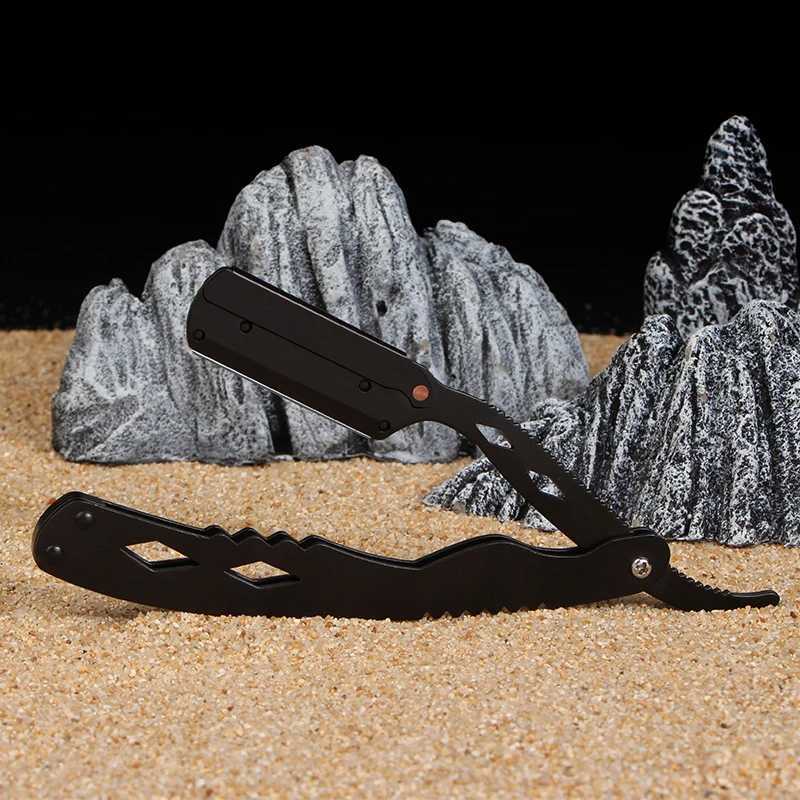 New Straight Edge Barber Razor Stable Haircut Beard Stainless Steel Shaving Tool Manual Depilation Razor Hairdresser TrimmingM240814