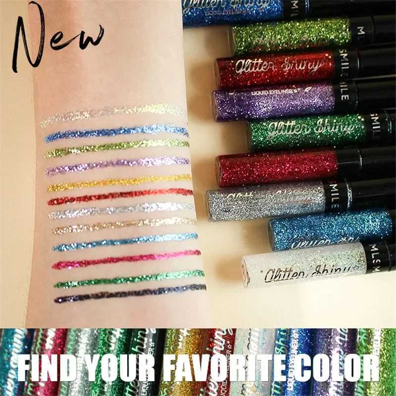 Pearlescent Eyeliner 12 Colors Glitter Liquid Eyeshadow Lying Silkworm Pencil Waterproof Lasting Sequins Flash Eye Liner Makeup Y240813