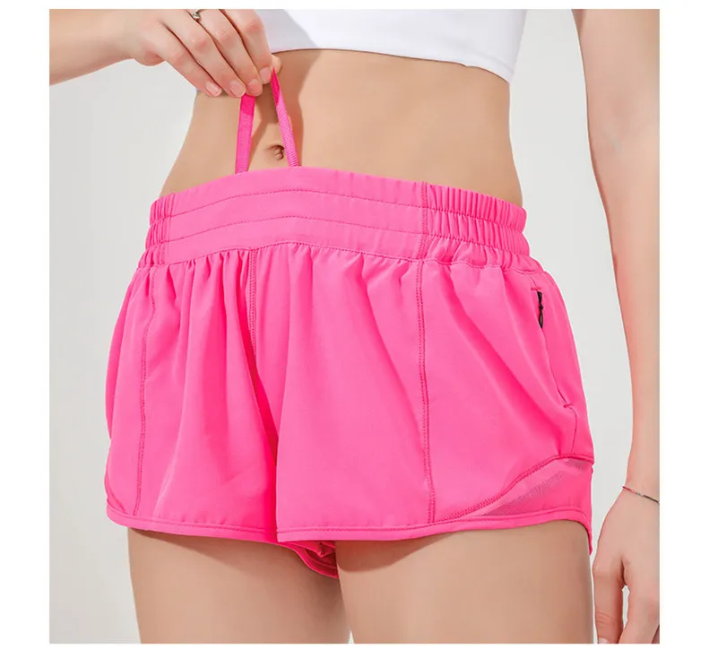 Womens Yoga Shorts Outfits With Exercise Fitness Wear Short Pants Girls Running Elastic Pants Sportswear Pockets lM88248