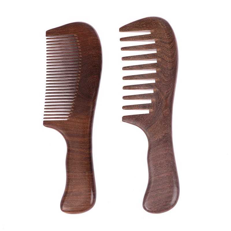 1Pc natural wooden comb body meridian massage anti-static card free wide tooth comb suitable for women with straight curly hair W240813