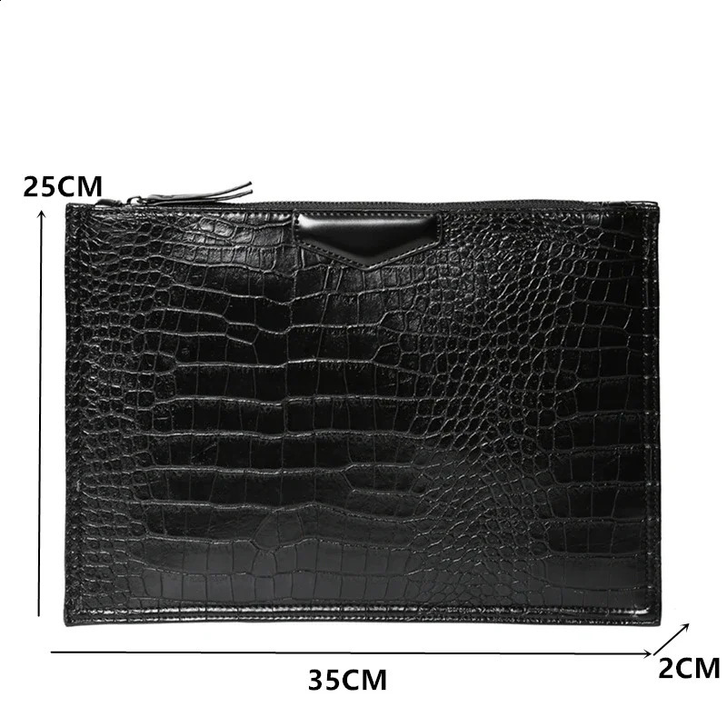 pattern leather clutch mens large capacity handbag multifunctional cross body shoulder bag mens clutch sling messenger bag 240812