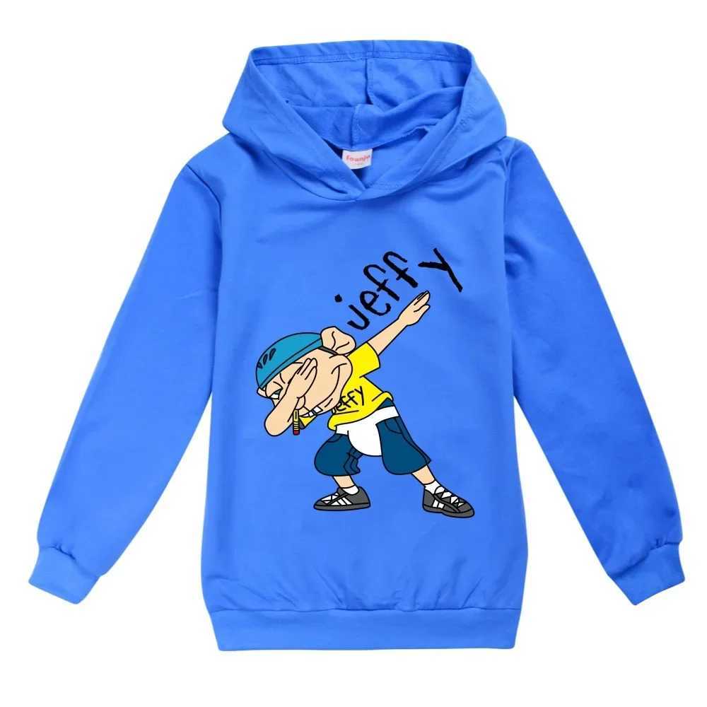 Anime Jeffy Puppet Hoodies Teenager Boys Hoodie Jumper Kids Sweatshirts Girls Leisure Outerwear Childrens Pullover StreetwearY240814