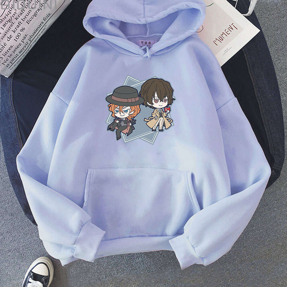 Japan Haruku Anime Bungo Stray Dogs Men Women Hoodies Chuuya Nakahara Dazai Unisex Long Sleeve Plus Size Sweatshirt Streetwear