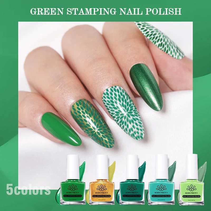 BORN PRETTY 10ml 25 Colors Nail Stamping Polish Nail Art Varnish with Peel Off Nail Latex Black White Colorful Stamp PolishM240814