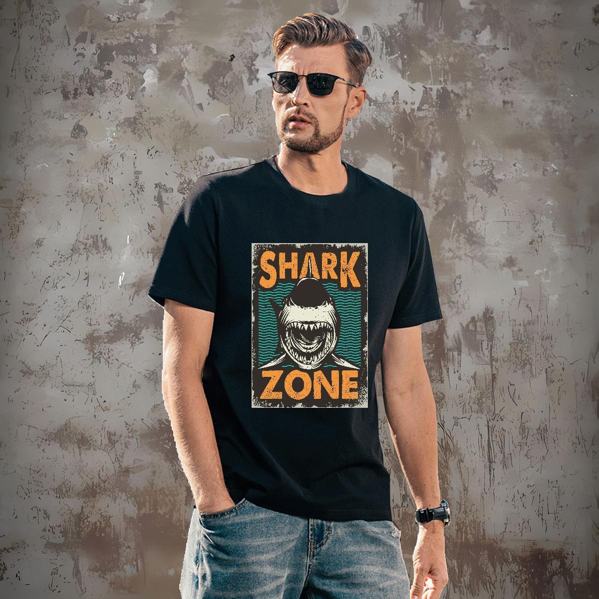 Unisex T shirt fish Breathable Short Sleeve Casual Beach Graphic 230g Pure Cotton Men Tees New Arrival Clothings