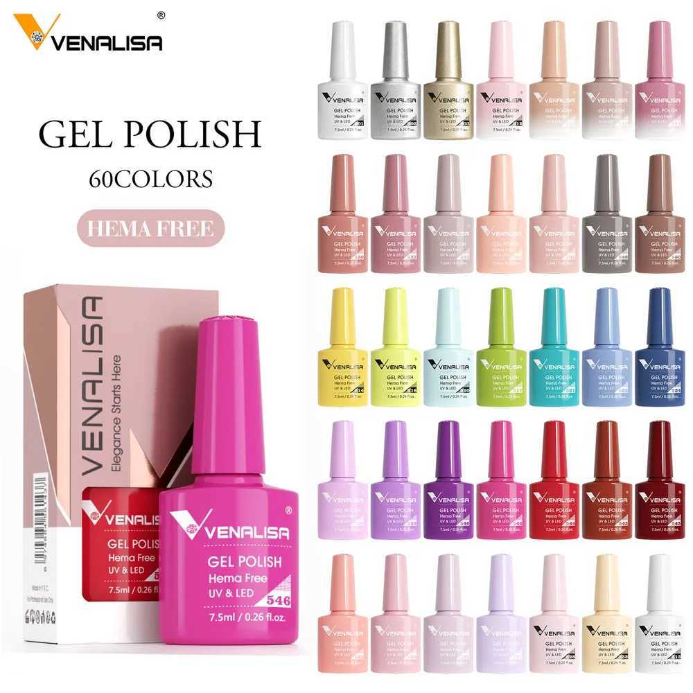 Venalisa HEMA FREE Nail Gel Polish Glitter Gorgeous Full Coverage Soak Off UV LED French Nail Jelly Nude Pink Collection 7.5mlM240814