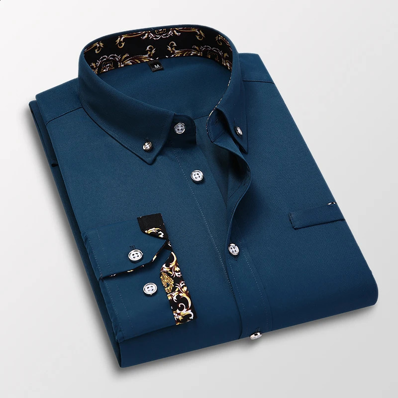 Mens Clothing Arrival Men Shirt Fashion Causal Long Sleeved Male Dress Social Business Cotton Shirt Soft Weeding White Shirts 240814