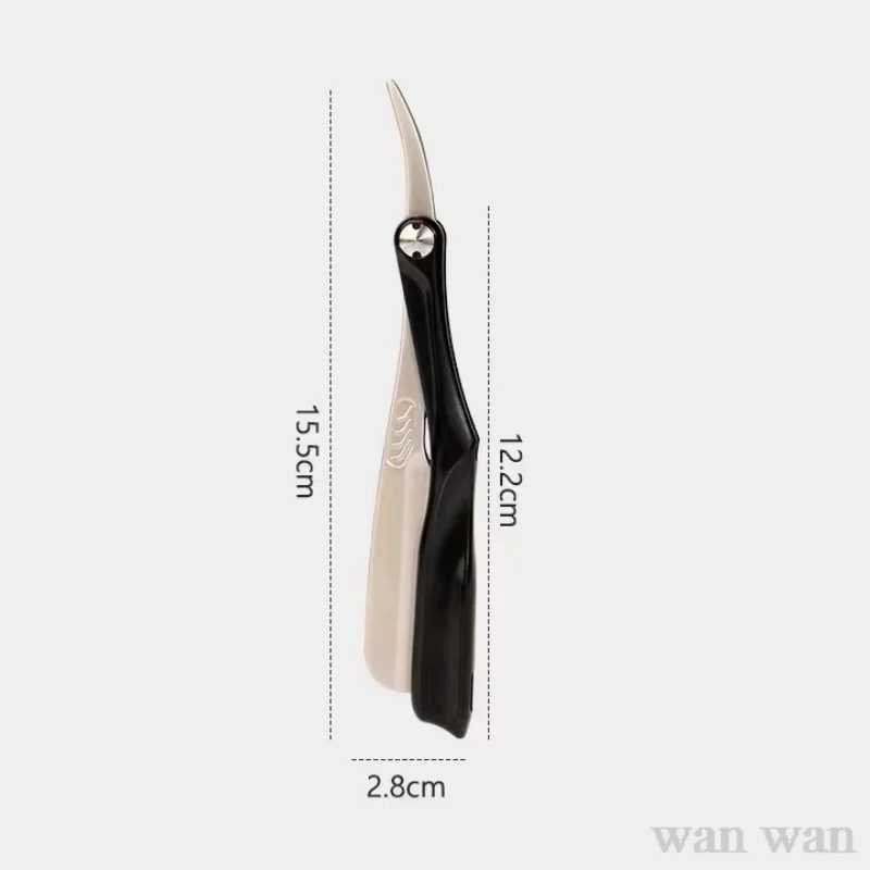 Zinc Alloy Shaver Holder ABS Handle Manual Folding Razor Japanese Feather Blade Beard Trimmer Barber Shop Beard Trimming ToolsM240814