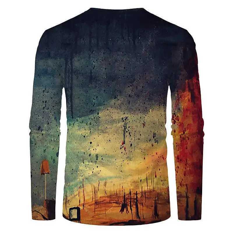 Spring and Autumn Thin Round Neck Long-sleeved T-shirt Slim Fit Casual Long-sleeved T-shirt Top Fashion All-match Mens T-shirtM240814