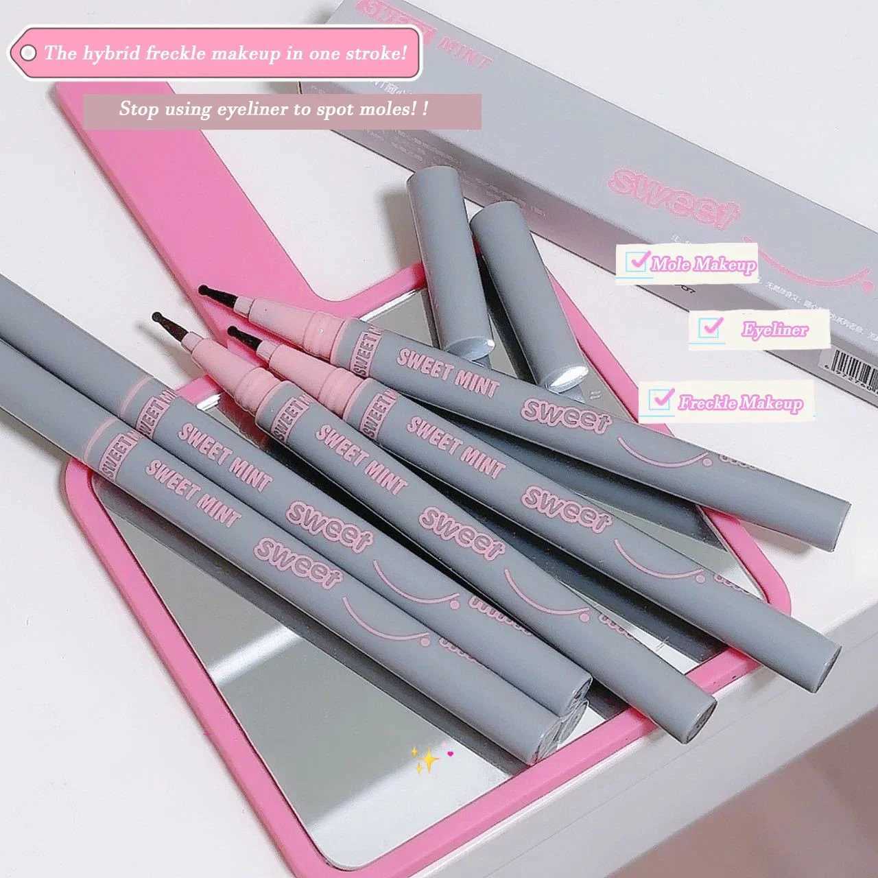 Long-Lasting Face Fake Tear Mole Pen Black Natural Lifelike Freckle Stamp Pencil Waterproof Dot Spot Pen Korean Makeup Cosmetics Y240813