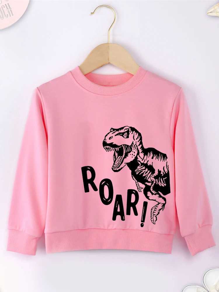 Dropship Red Baby Unisex Sweatshirts Dinosaur Print Outdoor Y2K Comfy O Neck High Quality Hoodless Popular Hot Sell Kids SweaterY240814