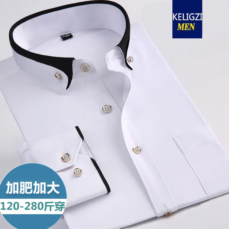 arrival Spring commercial easy care shirt male oversize long-sleeve fashion formal high quality plus size M-7XL8XL9XL 240814