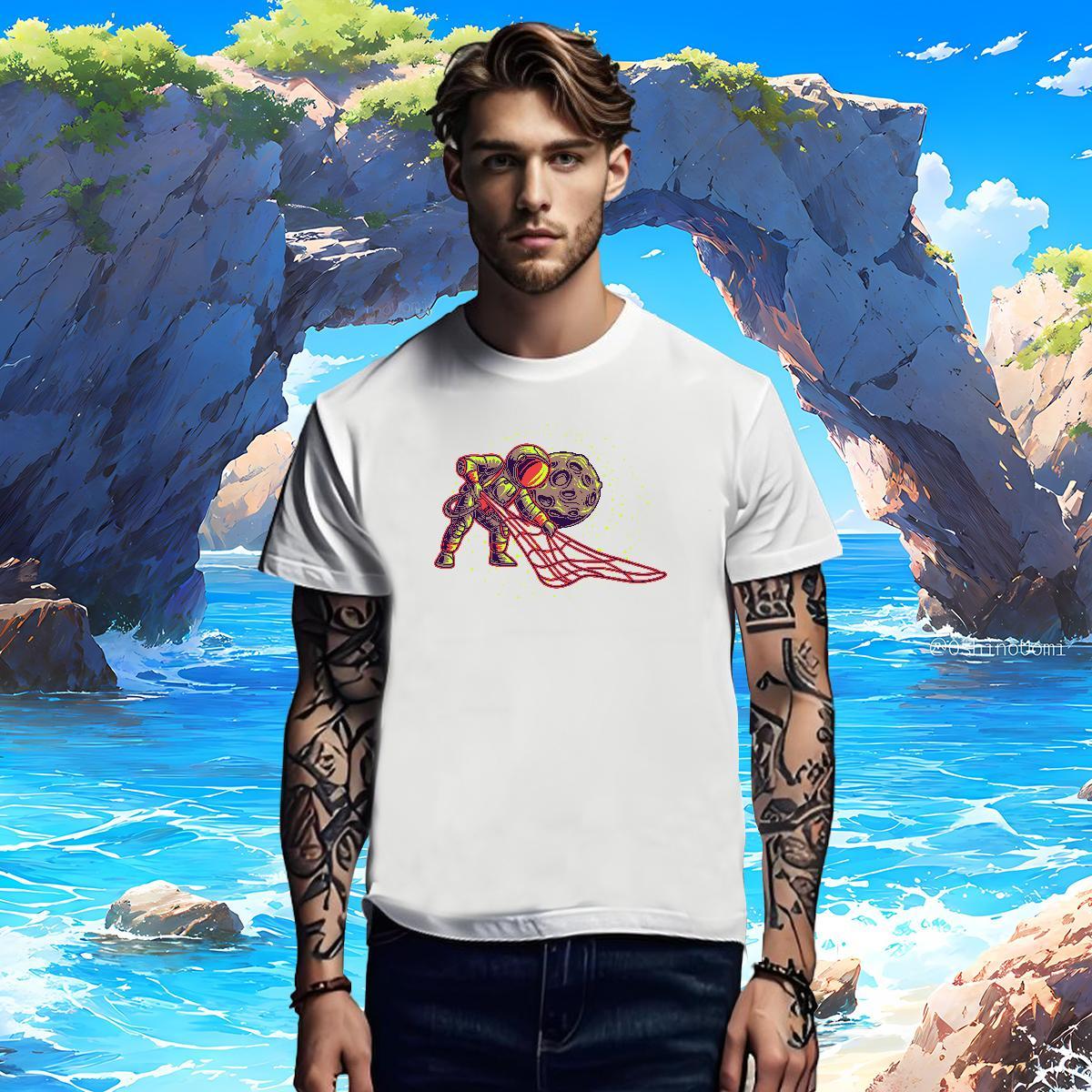 Mens T Shirts 100% Cotton 230g universe Street Casual Breathable Short Sleeve Plus Size Custom Men Clothes T-Shirt DIY Customized Unisex Tee Shirt