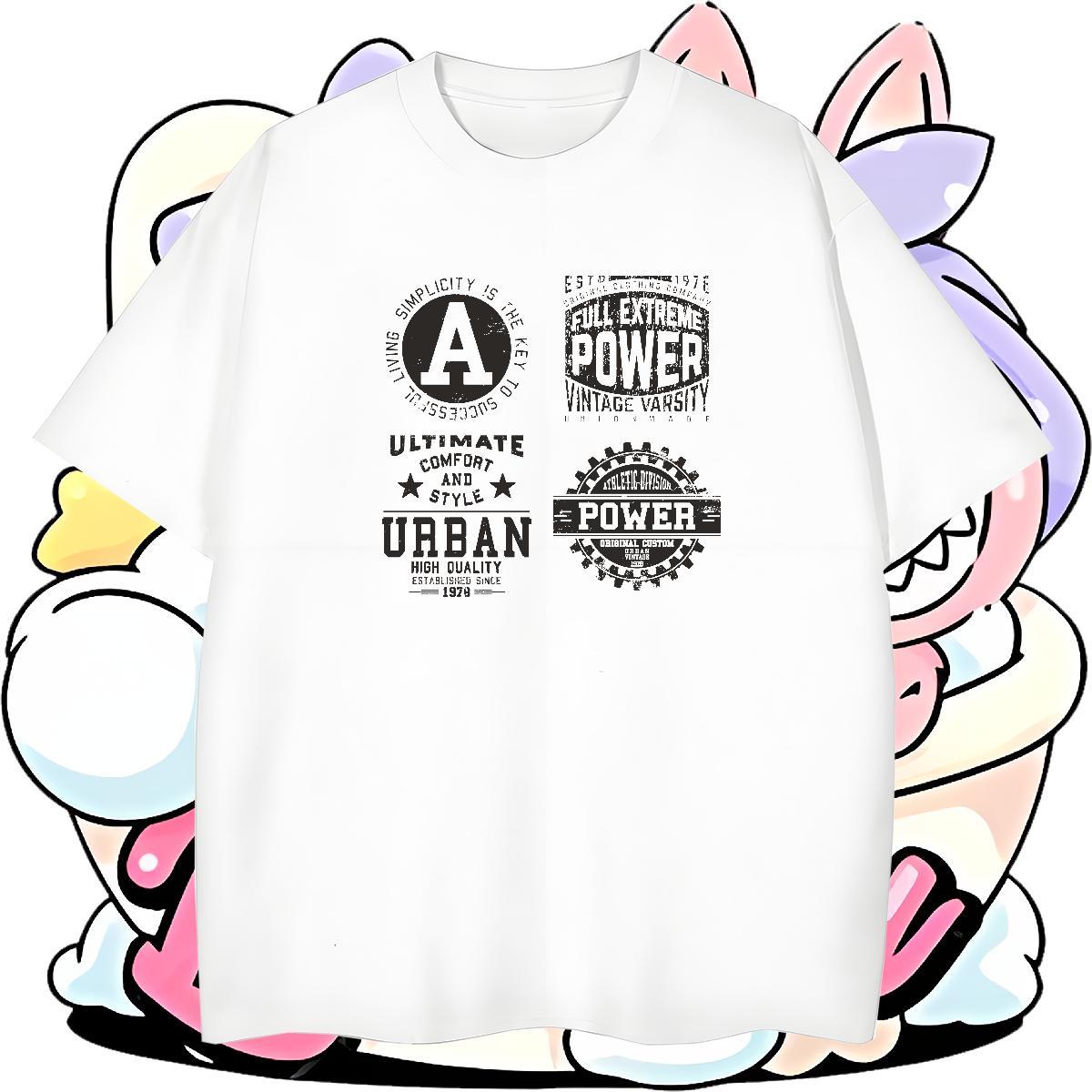 Loose Tshirt for Man Woman High Street Hip Hop 230g Pure Cotton Customized Print Short Sleeve Soft letter T Shirt For Man 2024 Tee Shirt