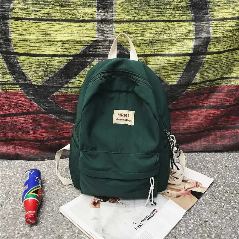 atinfor Women Backpack Travel Retro Waterproof Canvas Nylon Backpack School Bags for Bookbag Mochilas 240813