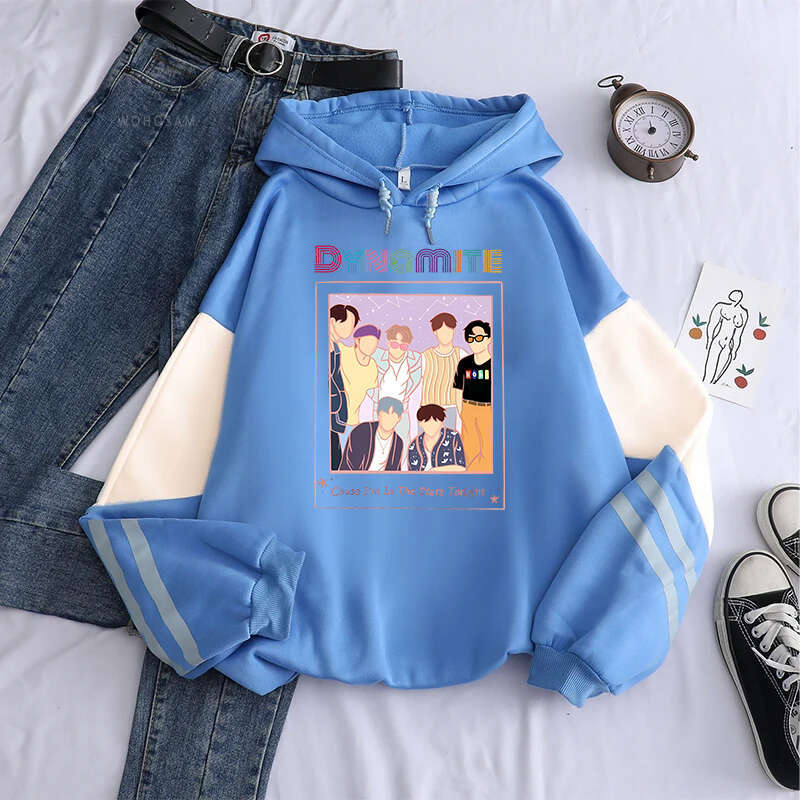 Manga Kpop Hoodies Men Women DYNAMITE Casual Y2k Hip Hop Popular Pullover Clothing Fleece Long Sleeves Haruku Sweatshirts